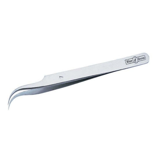 Blue Heron Roestvrij Staal Precision 7 Gebogen Patroon Pincet