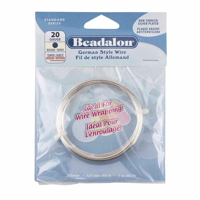 Beadalon® German-Style Silver-Plated 0.81mmmm Round Wire, 6-meter Coil