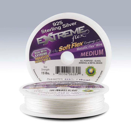 Soft Flex® Extreme 19-Strand .925 Sterling Silver-Plated Beading Wire