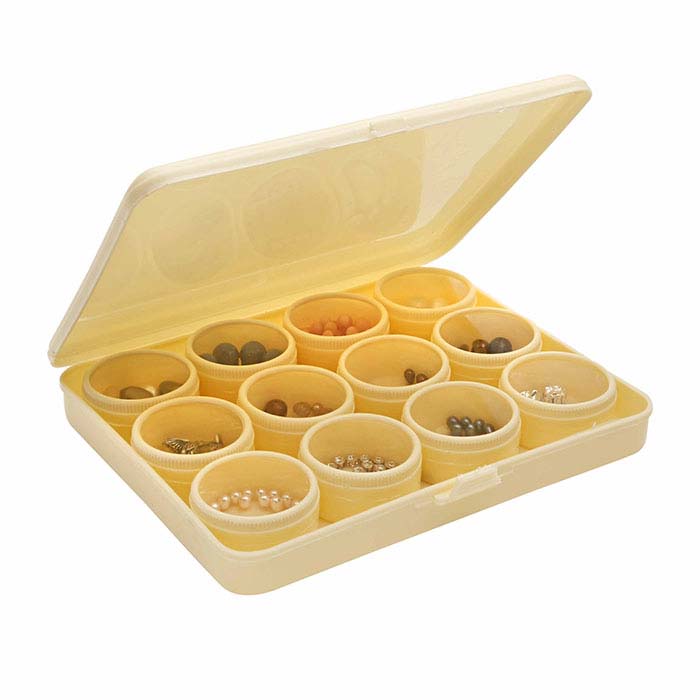 Plastic Bead Organizer Tray with 12 Containers