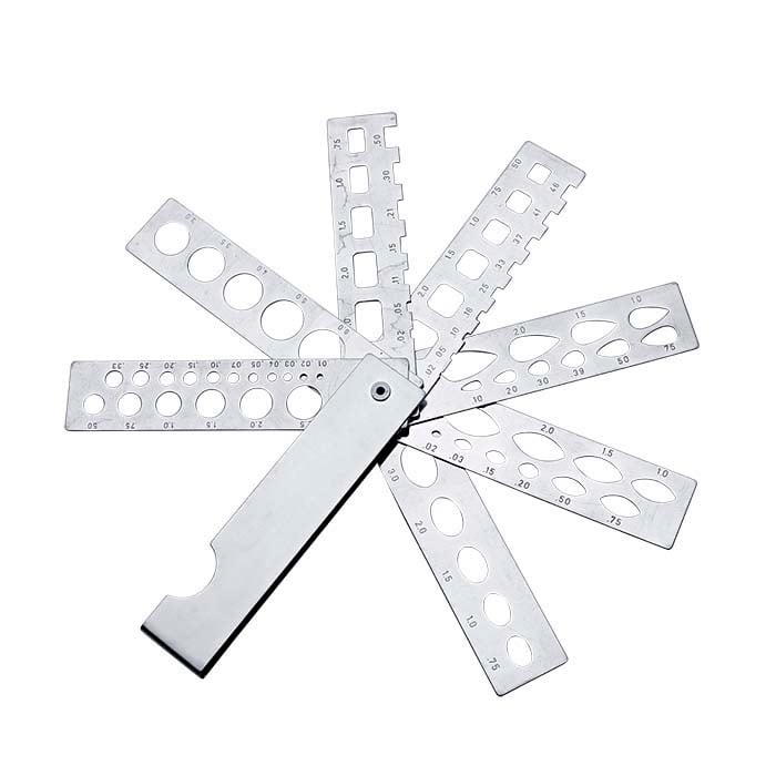 Fan Gauge for Diamonds and Gemstones, 7-Blade