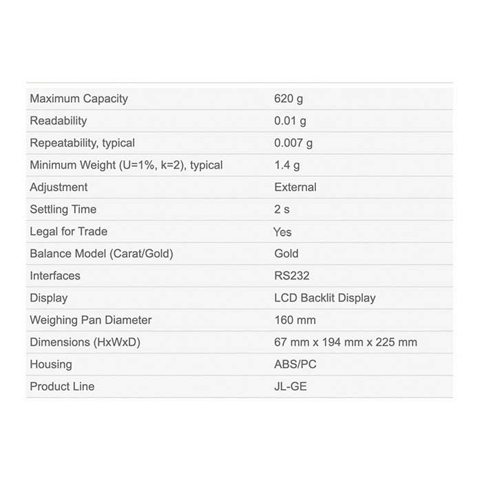 Mettler Toledo JL 602GE/A Gold Scale, Legal-for-Trade