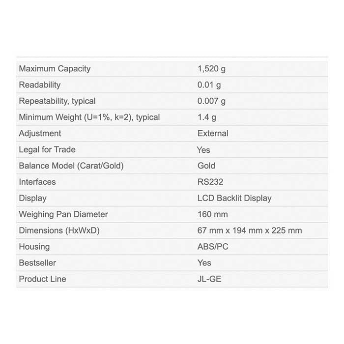 Mettler Toledo JL 1502GE/A Goldwaage, eichfähig
