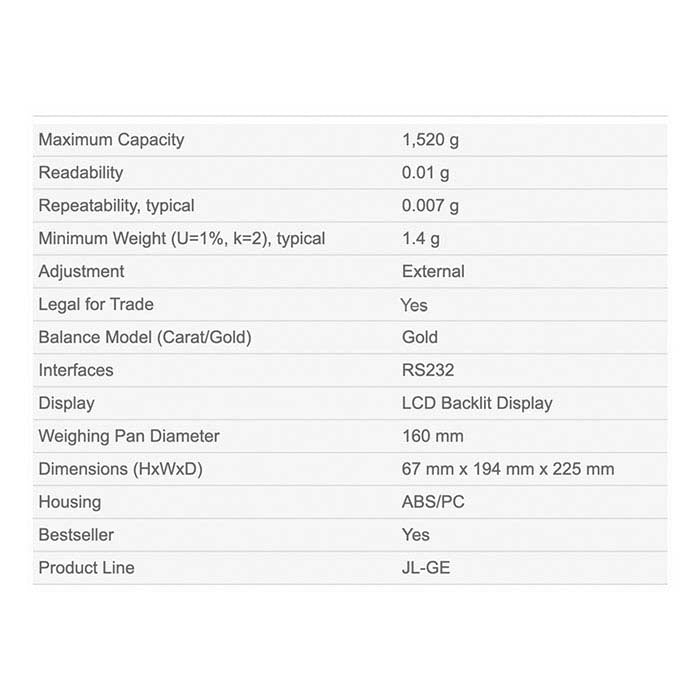 Mettler Toledo JL 1502GE/A Goldwaage, eichfähig