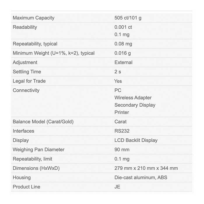 Mettler Toledo JE 503C/A Diamond Scale, Legal-for-Trade