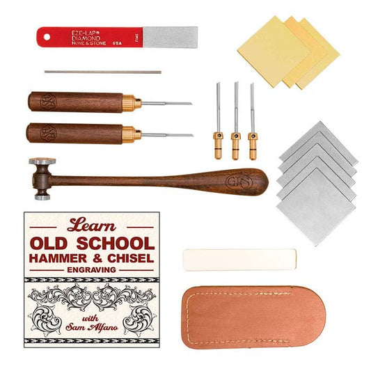 Sam Alfano Hammer and Chisel Engraving Kit with Old School Engraving DVD