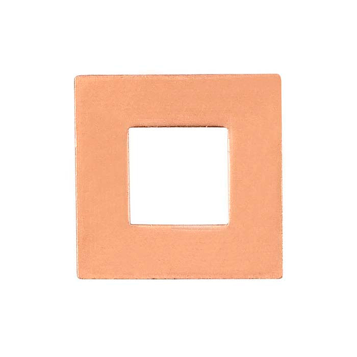Copper 17.5mm Square Stamping, 1.02mm
