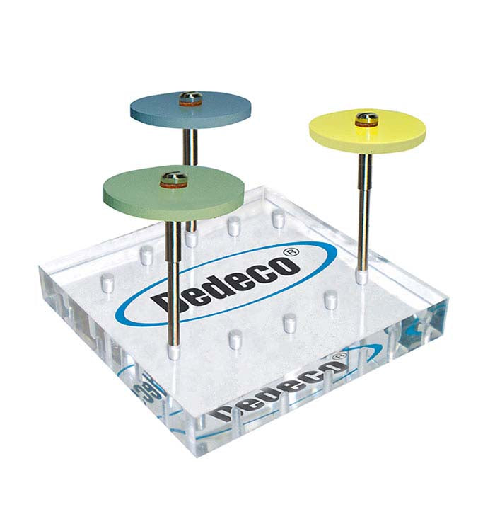 Dedeco® Mounted Diamond Flat-Edge Polishing Wheel Kit, 3-Piece