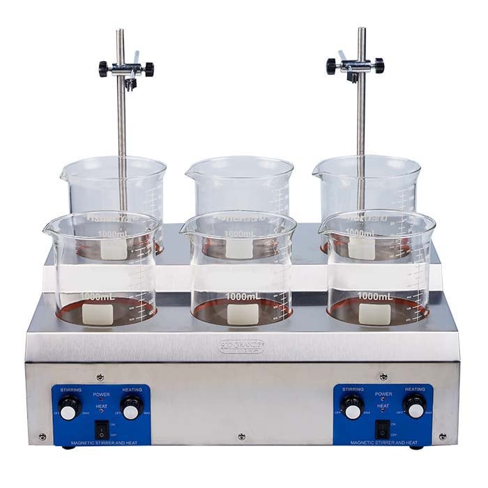 Sistema de galvanoplastia Midas de seis estaciones, 1 litro