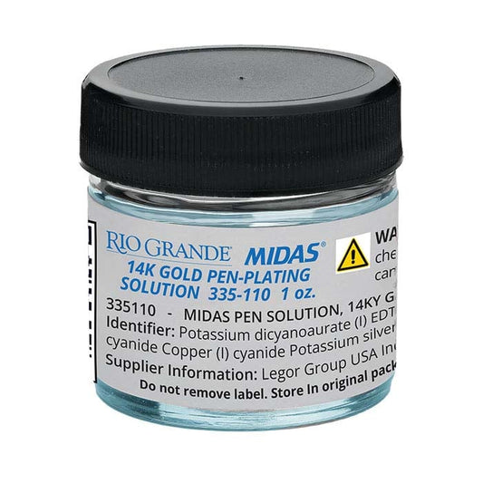 Midas® 14K Yellow Gold Gold Pen-Plating Solution, Cyanide-Based