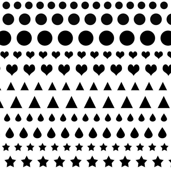 Mighty Mask Peel 'n' Stick 304.8mm x 152.4mm Pre-Cut Vinyl Masking Sheet, Basic Shapes