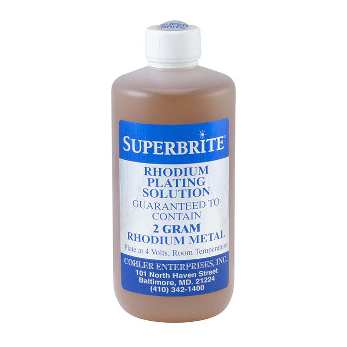 Cohler Superbrite Rhodium Plating Solution, Acid-Based