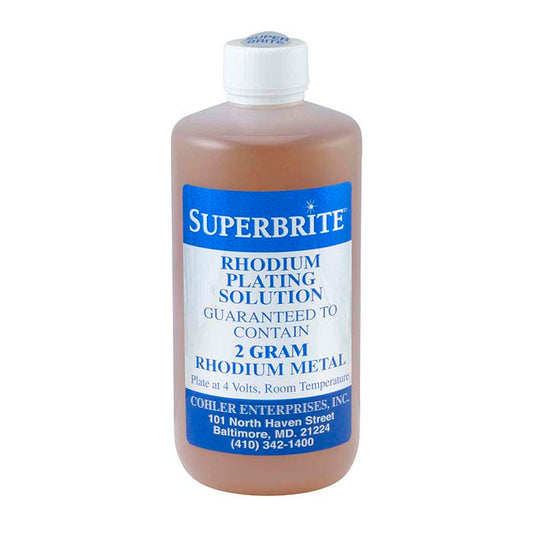 Cohler Superbrite Rhodium Plating Solution, Acid-Based