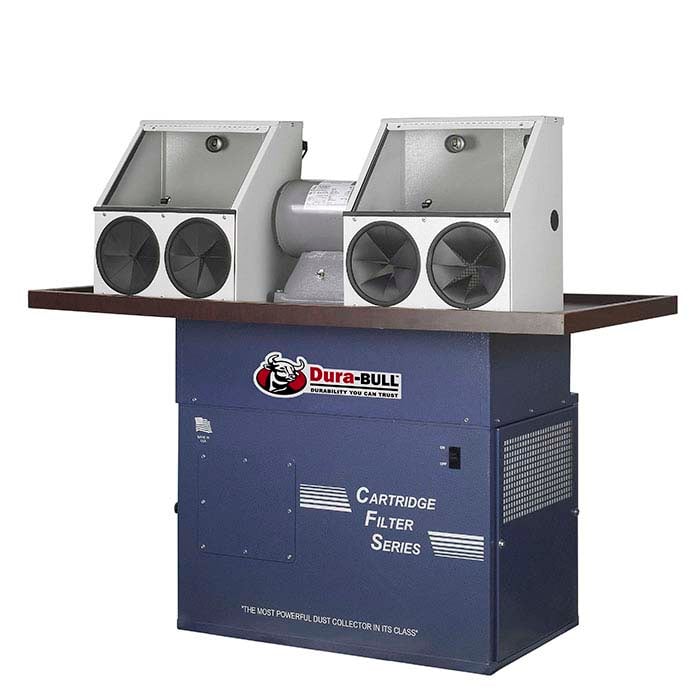 Dura-BULL® 1hp Enclosed Cartridge Polishing Station, 1,100 cfm
