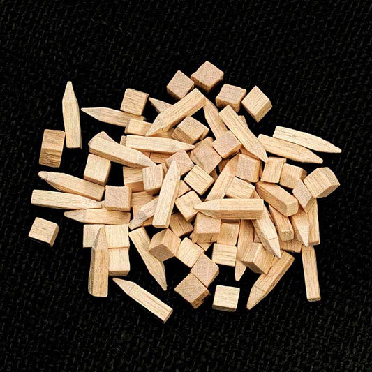 Hardwood 19.05mm Peg Tumbling Media, 22.68 kg.