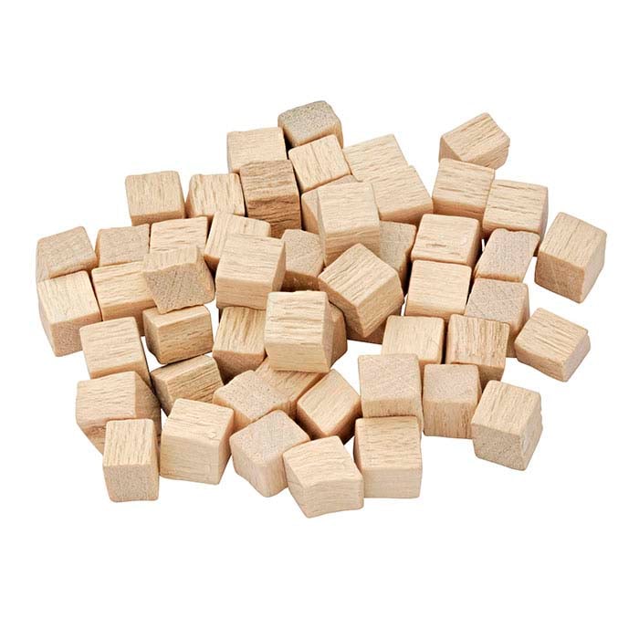 Hardwood 3.97mm Cube Tumbling Media, 22.68 kg.