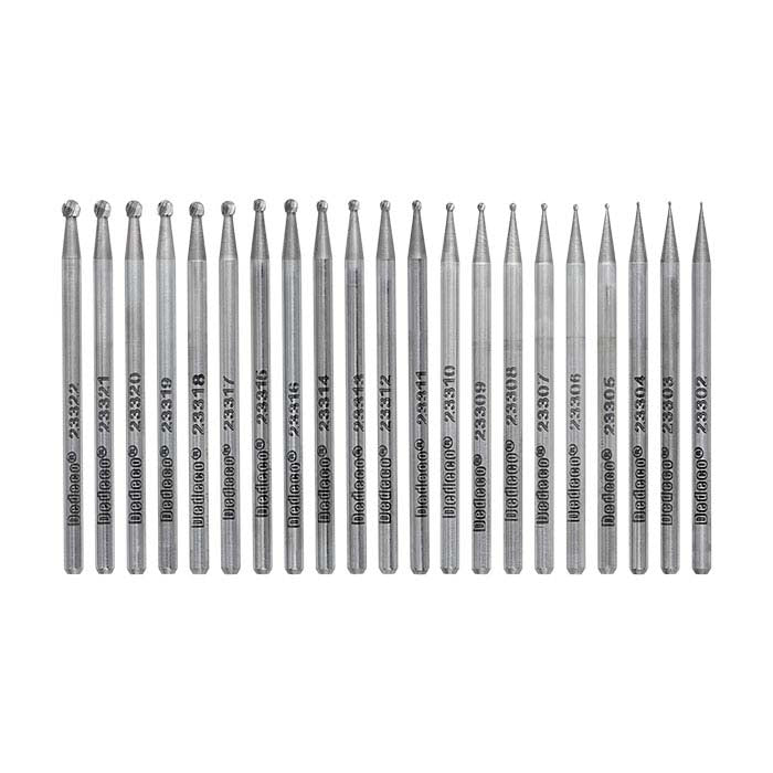 Dedeco® Carbide Round Bur Assortment, Set of 21