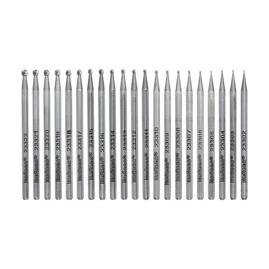 Dedeco® Carbide Round Bur Assortment, Set of 21