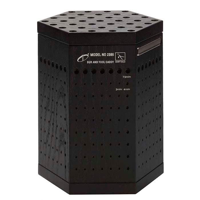 Wood Six-Sided Rotating Bur & Tool Organizer