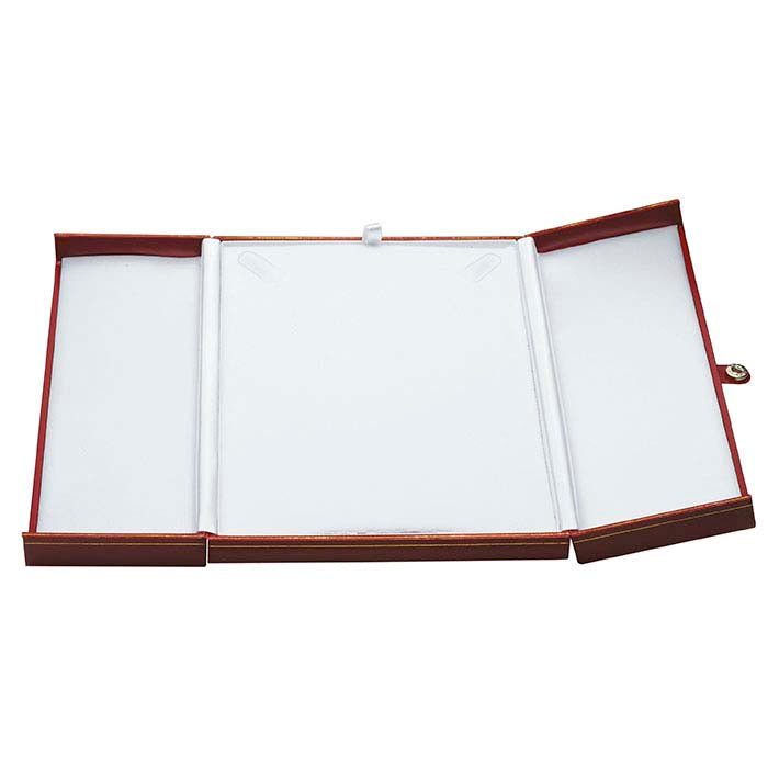 Faux Leather Snap-Tab Necklace Gift Box