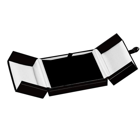 Faux Leather Snap-Tab Pendant Gift Box