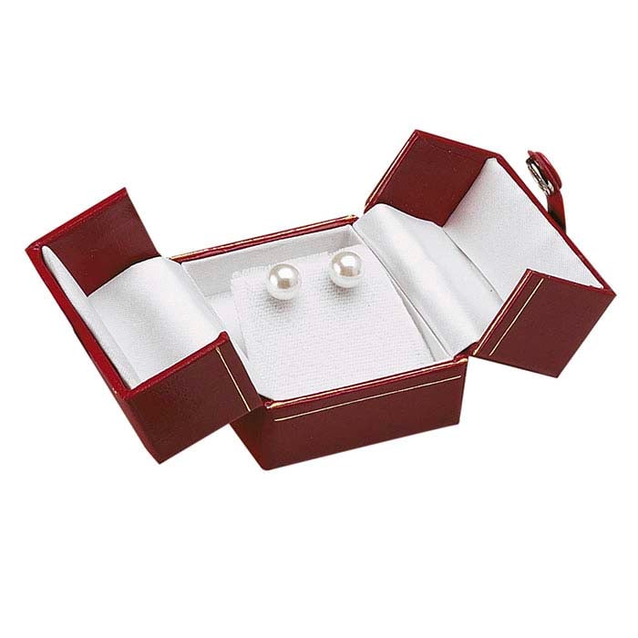 Faux Leather Snap-Tab Earring Gift Box