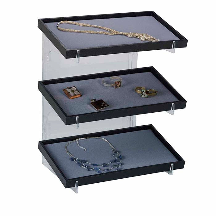 Clear Acrylic Folding Jewelry Tray Display Stand