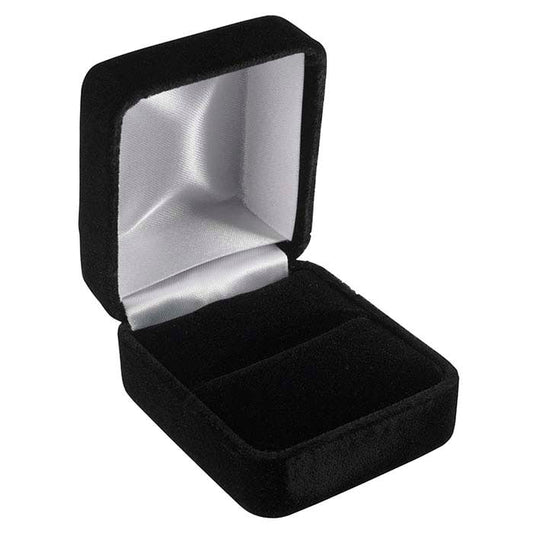 Schwarze Ring-Geschenkbox aus Samt