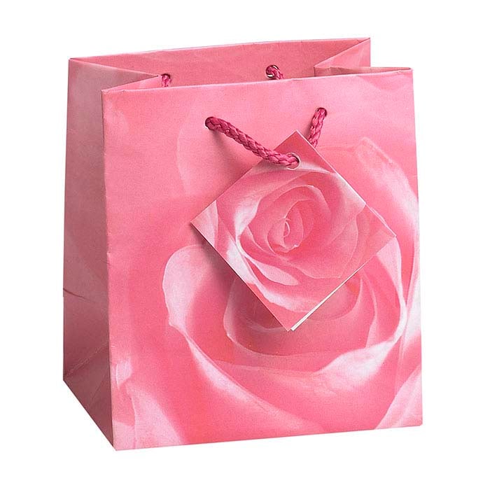 Pink Rose Paper Tote
