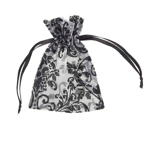 Damask Flocked Organza Pouch