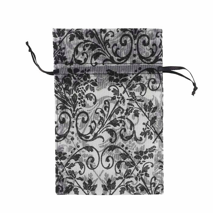 Damask Flocked Organza Pouch