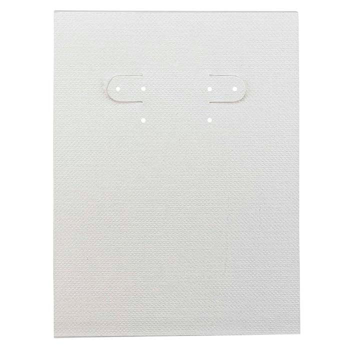 White Paper-Covered Plastic Hanging Earring Card