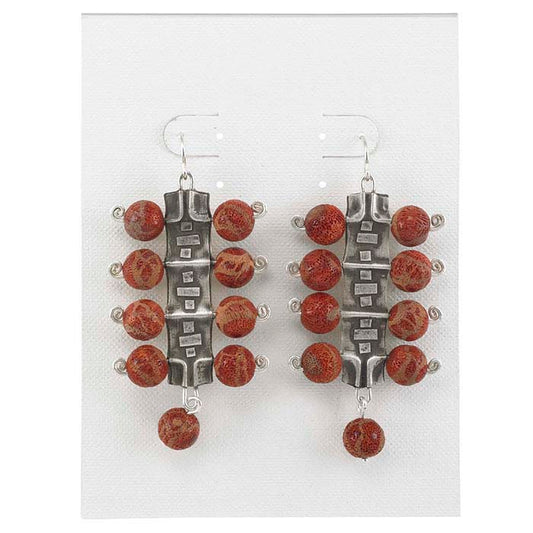 White Paper-Covered Plastic Hanging Earring Card