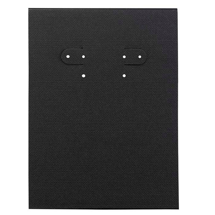 Black Paper-Covered Plastic Hanging Earring Card
