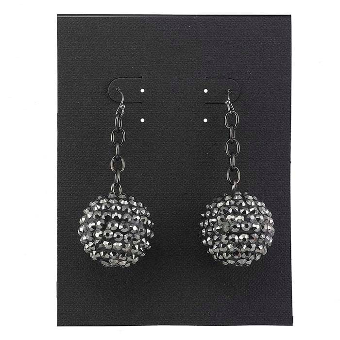 Black Paper-Covered Plastic Hanging Earring Card