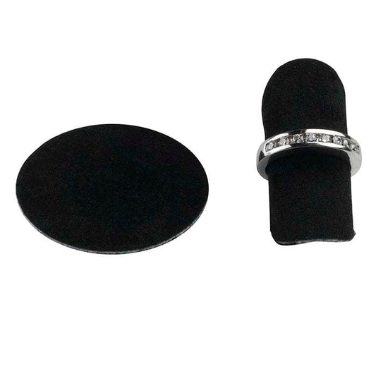 Black Shadow Suede Ring Disc Display