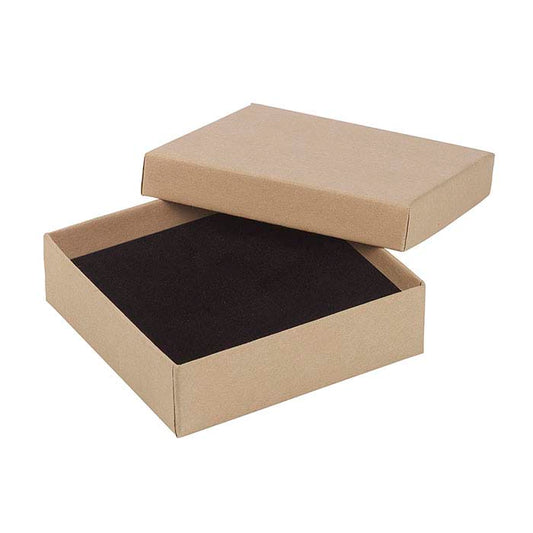 Kraft Recycled-Paper Gift Box with Black Insert