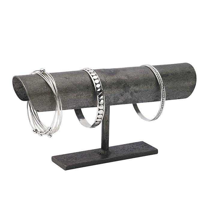Artisan Metal Half-Round Bar Bracelet Display