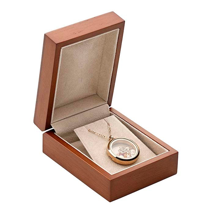 Brown Matte Hardwood Pendant or Earring Gift Box