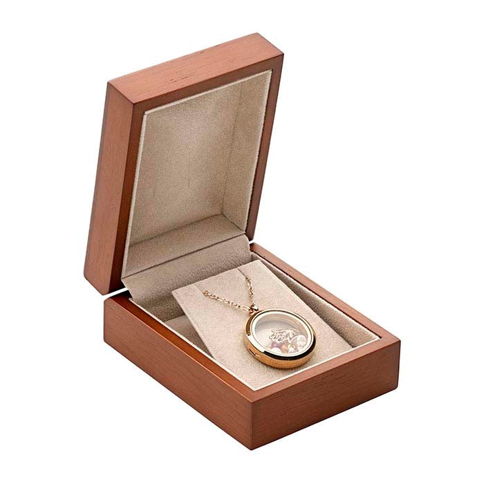Brown Matte Hardwood Pendant or Earring Gift Box