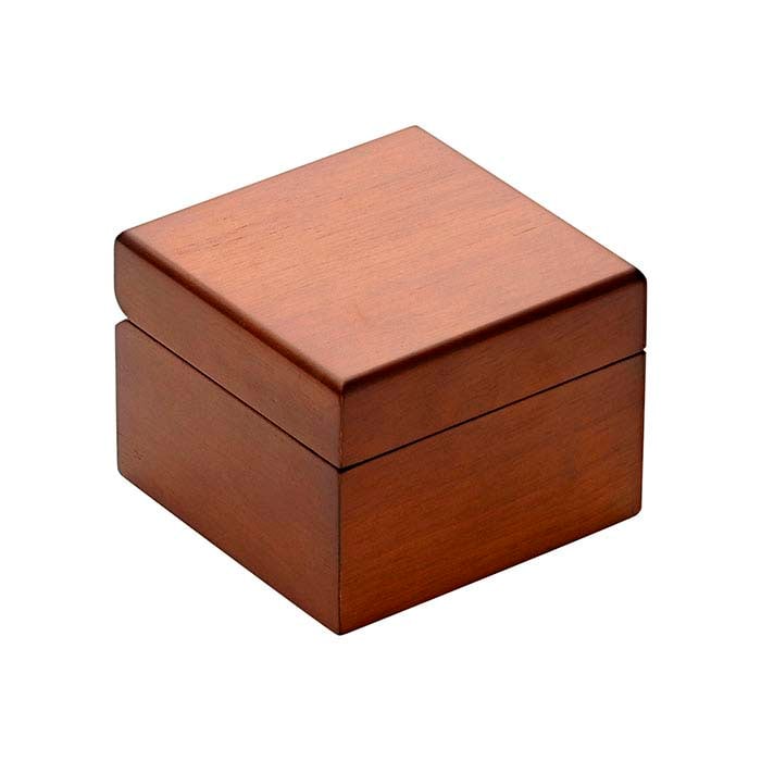 קופסת מתנה לחגורה או לשעון מעץ קשה חום מט