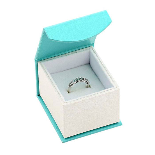 Teal Blue Ring Gift Box