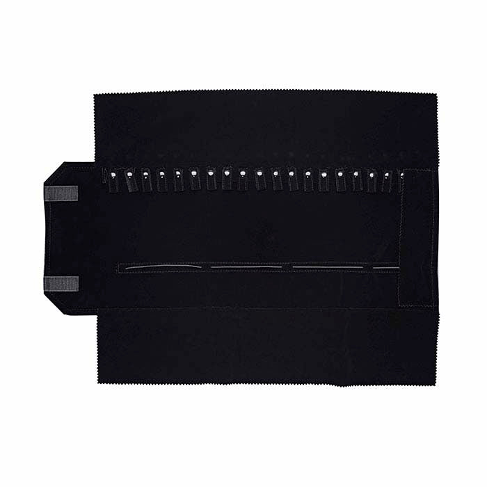 مجلد سلسلة وقلادة من الجلد الصناعي المبطن الأسود