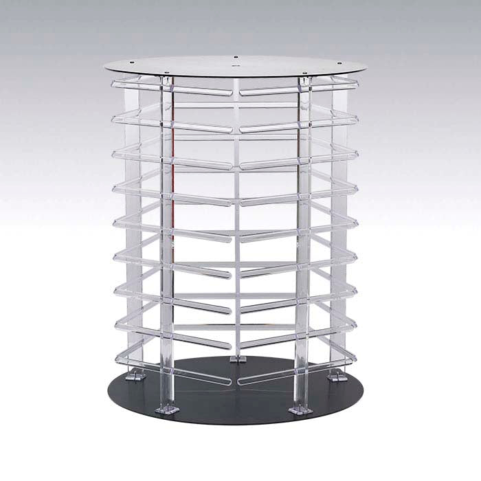 Klar akryl roterande femsidig hängande kortdisplay