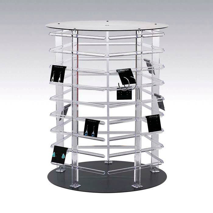 Klar akryl roterande femsidig hängande kortdisplay