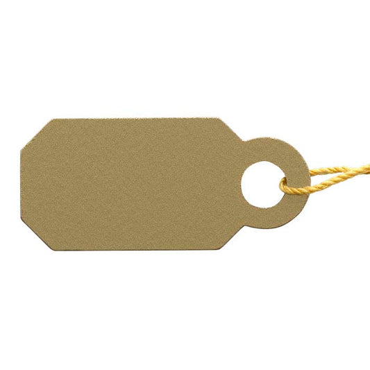 Gold Plastic String Tag