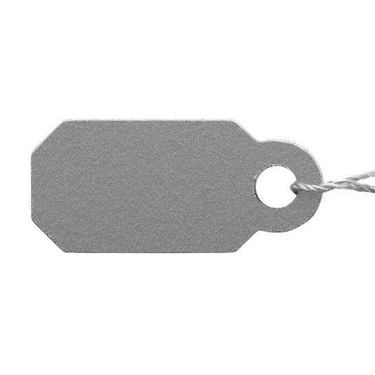 Silver Plastic String Tag