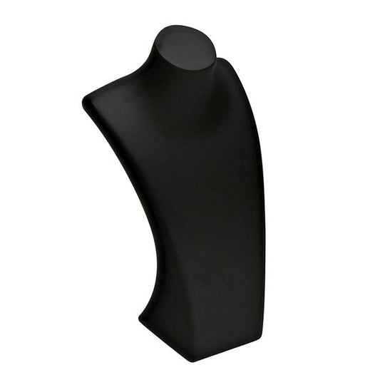 Matte Black Plastic Necklace Bust Display