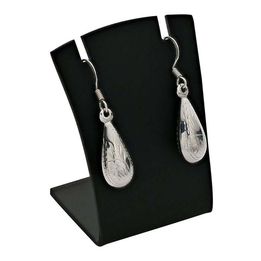 Матовый черный акриловый дисплей для подвесок или серег