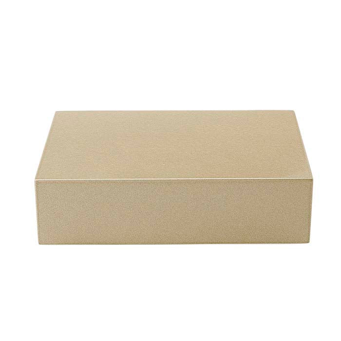 Metallic Gold Plastic Rectangle Block Display